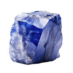 Obraz premium Blue Sodalite gem isolated on transparent background. Generative AI