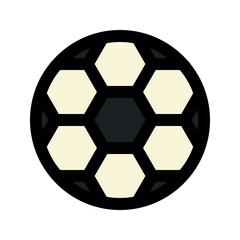 Illustration vector graphic icon of Football. Filled Line Style Icon. Sport Themed Icon. Vector illustration isolated on white background. Perfect for website or application design.