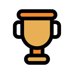 Illustration vector graphic icon of Trophy. Filled Line Style Icon. Sport Themed Icon. Vector illustration isolated on white background. Perfect for website or application design.