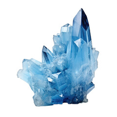 Fototapeta premium Blue Lagoon Quartz gem isolated on transparent background. Generative AI
