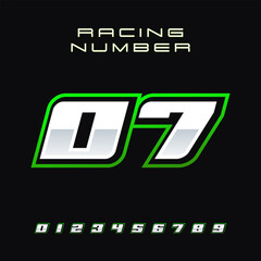 Racing Number Vector Design Template 07