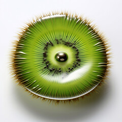Juicy delicious kiwi lies on beautiful plate, Ai generated