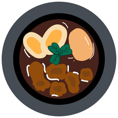 Kai pa loh cartoon in icon style
