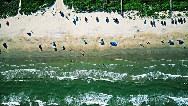 Aerial view of Surfside Beach, Texas