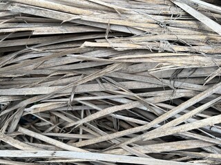 close up of a pile of straw