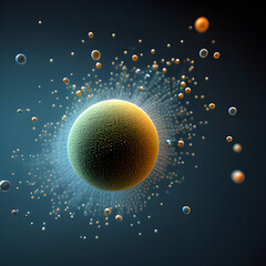 macro shot of a nano particle, generative AI