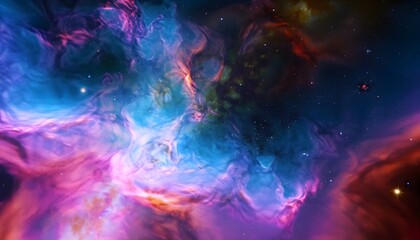 Obraz na płótnie Canvas abstract background with space, Colorful space galaxy cloud nebula. Stary night , fire, design, energy, glow, AI generated 