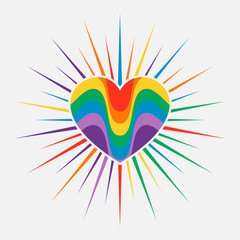 Shining and colorful heart symbol