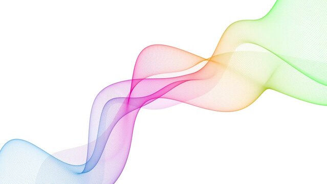 Colorful wave background. white background