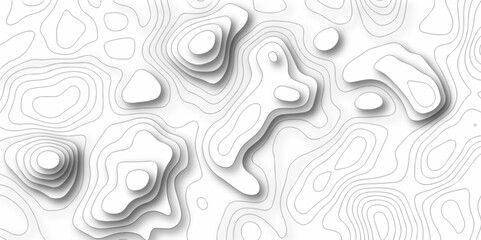 Seamless pattern with lines Topographic map. Geographic mountain relief. Abstract lines background. Contour maps. Vector illustration, Topo contour map on white background, Topographic contour lines.