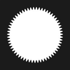 Wavy Edge Circle Shape Border Frame