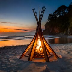 Fototapeta premium tent on the beach
