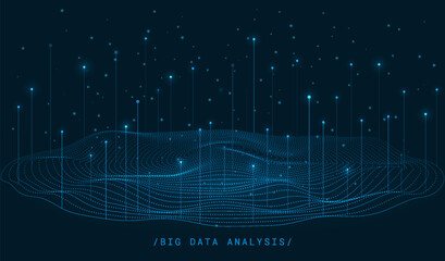 Big data visual information background. Social network concept. Connection vector background.