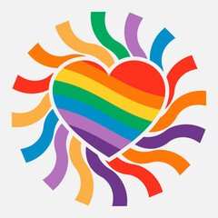 Shining and colorful heart symbol