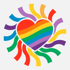 Shining and colorful heart symbol
