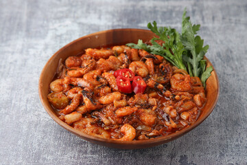 Korean food, stir-fried octopus