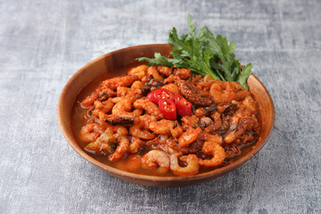 Korean food, stir-fried octopus