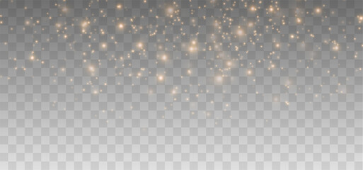 Gold sparkles background. Vector shining particles - 624828674