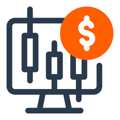 engaging in profitable stock trading activities icon