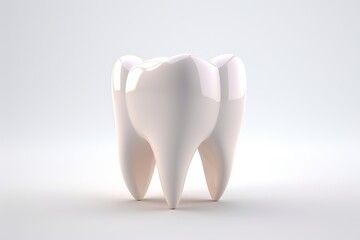 3d Tooth With White Background