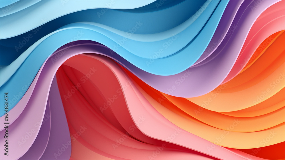 Poster rainbow abstract lines background design gradient colours bright pattern graphic spectrum art colorf