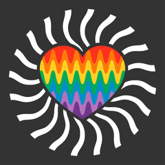 Shining and colorful heart symbol