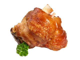 Grilled Pork Knuckle  - Transparent PNG Background - obrazy, fototapety, plakaty
