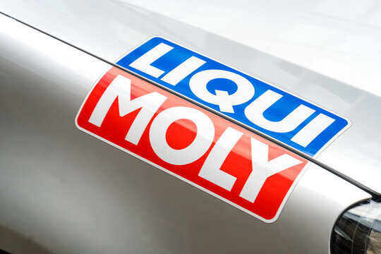 Frankfurt am Main, Germany - June 27, 2020: Emblem of Liqui Moly, a German company specializing in oils, lubricants and additives
