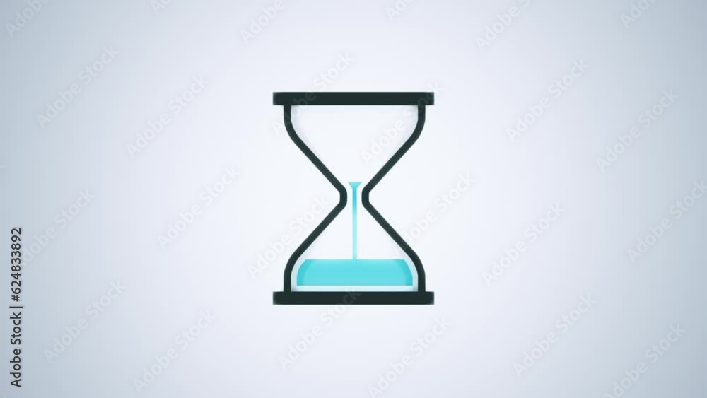 Poster hourglass timer downloader icon/ 4k animation of an hourglass computer and kitchen timer icon loopin