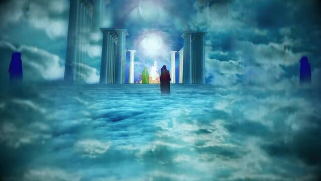 Temple of fire in spiritually based composition