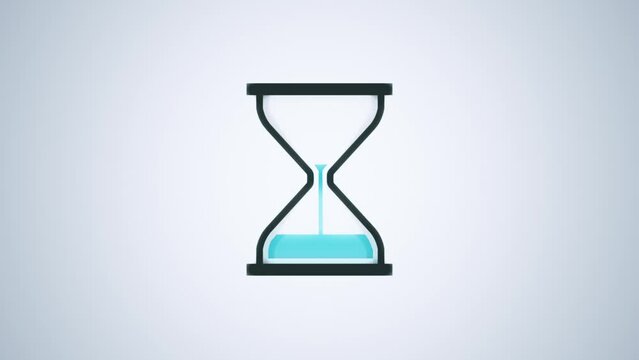 Hourglass Timer Downloader Icon/ 4k animation of an hourglass computer and kitchen timer icon looping