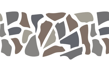 Obraz premium Natural stone footpath. Brown and grey sandstone garden design. Vector. 