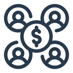 Fototapeta premium empowering ventures through crowdfunding initiatives icon