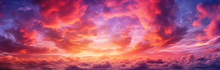 Naklejka na ściany i meble Background of colorful sky concept. Beautiful sunset sky. Nature sky backgrounds. Generative AI