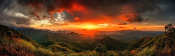 Fototapeta premium Background of colorful sky concept. Beautiful sunset sky. Nature sky backgrounds. Generative AI