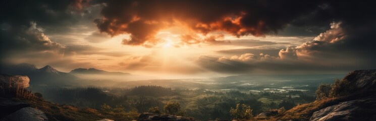 Fototapeta premium Background of colorful sky concept. Beautiful sunset sky. Nature sky backgrounds. Generative AI