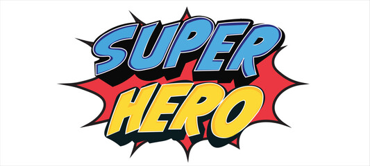 Editable text effect Super Hero Comic 3d cartoon template style premium vector