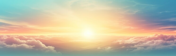 Obraz premium Background of colorful sky concept. Beautiful sunset sky. Nature sky backgrounds. Generative AI