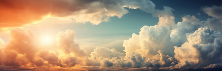 Background of colorful sky concept. Beautiful sunset sky. Nature sky backgrounds. Generative AI