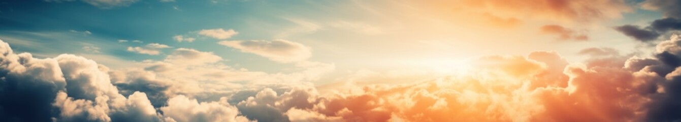 Background of colorful sky concept. Beautiful sunset sky. Nature sky backgrounds. Generative AI