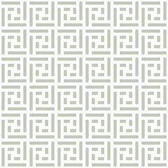 Abstract geometric seamless pattern. Stylish ornament with squares, lines, rectangles, grid, repeat tiles. Simple elegant sage color texture. Modern geometric background. Geo design for decor, print