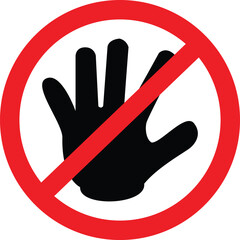 stop sign with hand