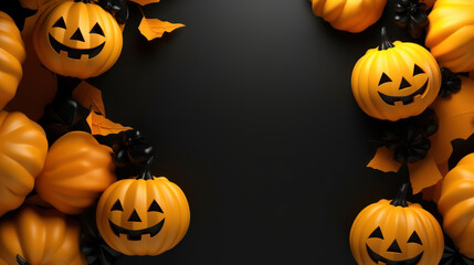 Minimalistic design halloween. Festive design with decorative elements. Horizontal banner and poster, header for website
