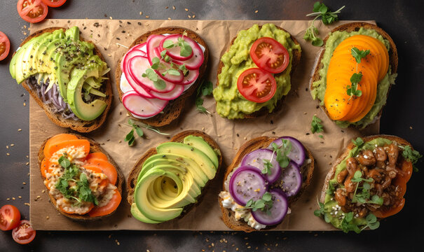 frische und leckere gesund belegte Brote