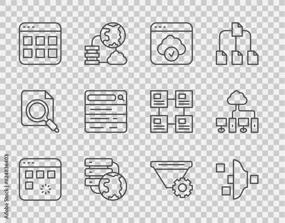Poster set line loading data window, filter setting, cloud technology transfer, network cloud connection, b
