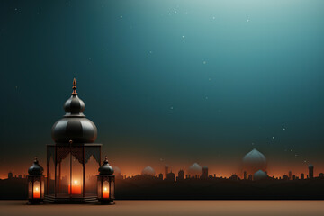 Fototapeta na wymiar Eid Mubarak Greeting Card Design Background