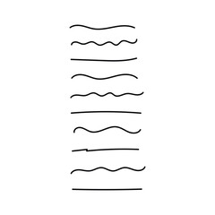 Handmade Simple Underline Set Vector