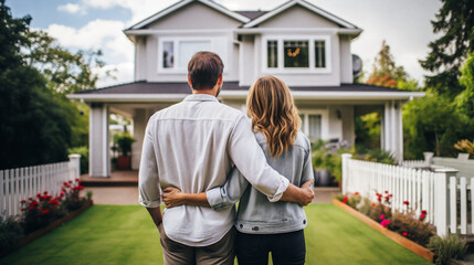 couple looking for their house. Generative AI