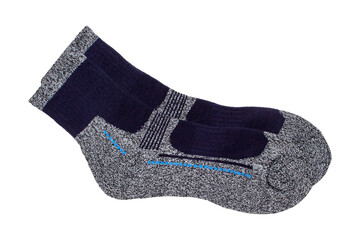 Insulated socks on a white background.Sports elastic socks.Autumn warm socks with the addition of wool.