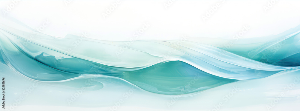 Poster abstract background with blue water and some smooth lines in it. generative ai
